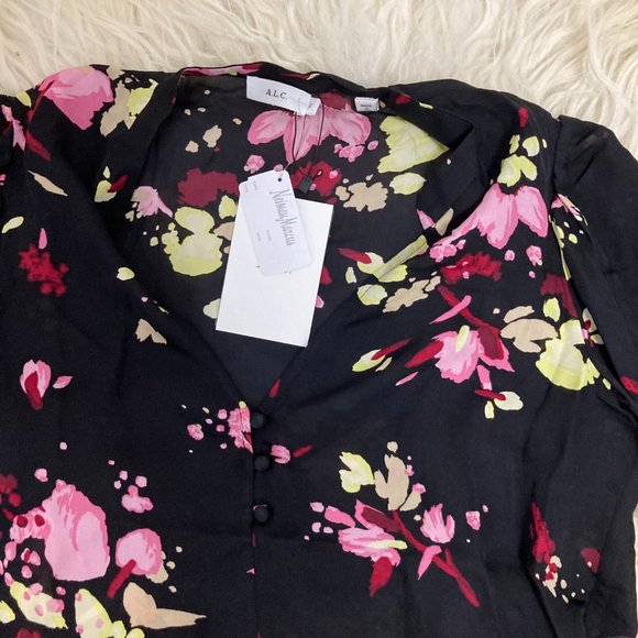 A.L.C. Rivera Silk Floral Blouse - Picture 8 of 12